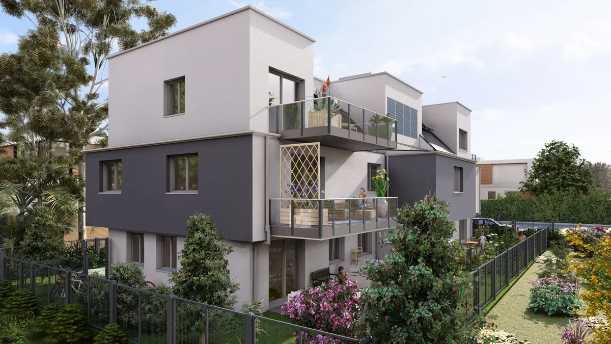 Projekt Ferdinand: Stilvolle 3-Zimmer-Eigentumswohnung mit großem Balkon 11 m² - 32 m² Wohnraum - nachhaltiger Technik - modern und sonnig - provisionsfrei - Ansicht 2