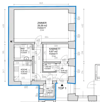 1-Zimmer-Wohnung mieten in Wien – 56,21 m², € 1.190 – Bild 17 von 17