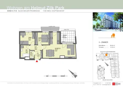 3-Zimmer-Wohnung kaufen in Wien – 70 m², € 385.000 – Bild 7 von 7