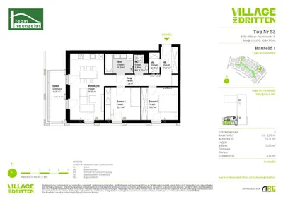 3-Zimmer-Wohnung mieten in Wien – 75,71 m², € 1.899 – Bild 29 von 29