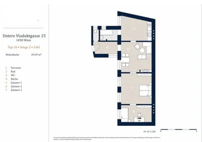 3-Zimmer-Wohnung kaufen in Wien – 70 m², € 308.000 – Bild 8 von 8