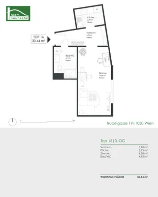 1-Zimmer-Wohnung kaufen in Wien – 30,44 m², € 199.000 – Bild 12 von 12