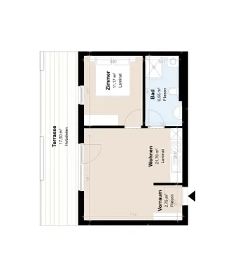 2-Zimmer-Wohnung mieten in Graz – 42,27 m², € 631