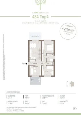 4-Zimmer-Wohnung kaufen in Graz – 105,98 m², € 482.209 – Bild 10 von 11