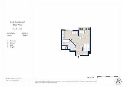 1-Zimmer-Wohnung kaufen in Wien – 27,4 m², € 279.000 – Bild 13 von 13
