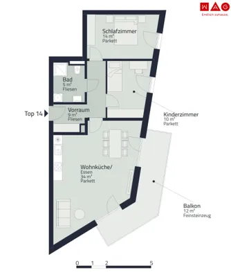 3-Zimmer-Wohnung mieten in Graz – 72,34 m², € 1.258 – Bild 12 von 12