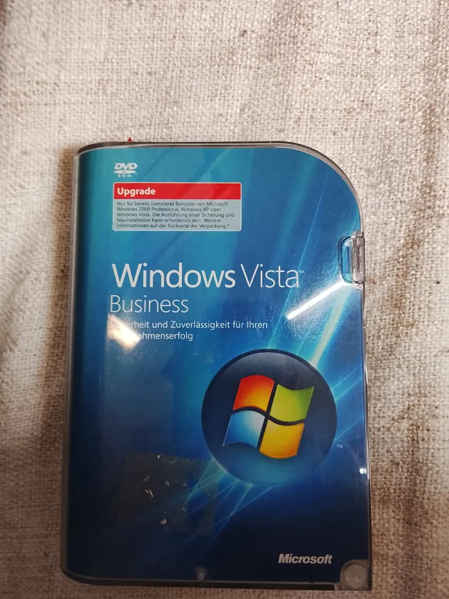 Windows Vista Business Upgrade | Original Box mit DVD & Lizenzkey | Retro PC