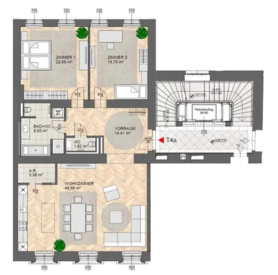 3-Zimmer-Wohnung mieten in Wien – 120,6 m², € 2.999 – Bild 11 von 11
