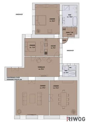 4-Zimmer-Wohnung mieten in Wien – 156,24 m², € 2.990 – Bild 20 von 20