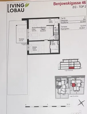 2-Zimmer-Wohnung mieten in Wien – 52 m², € 1.034 – Bild 2 von 11