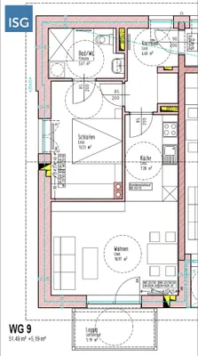 Wohnung mieten in Schärding – 57 m², € 629 – Bild 2 von 2