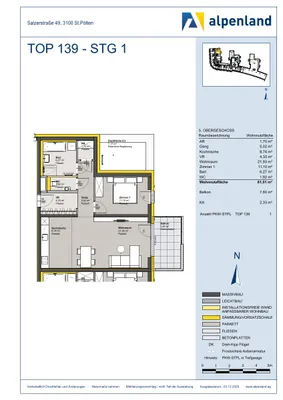 2-Zimmer-Wohnung kaufen in Sankt Pölten – 61,01 m², € 281.089 – Bild 7 von 7