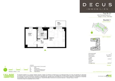 2-Zimmer-Wohnung mieten in Wien – 45,59 m², € 1.129 – Bild 12 von 12