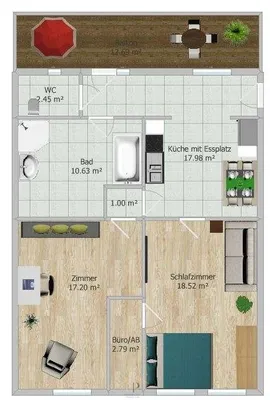 2-Zimmer-Wohnung mieten in Graz – 69 m², € 813 – Bild 12 von 12