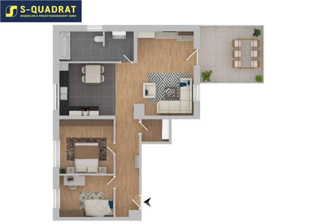 Gemütliche Wohnung in bester Lage mit Terrasse - Ansicht 3