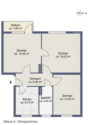 3-Zimmer-Wohnung kaufen in Salzburg Stadt – 70,8 m², € 239.900 – Bild 5 von 5