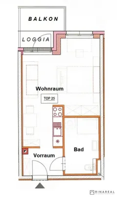 1-Zimmer-Wohnung mieten in Wiener Neustadt – 35,16 m², € 565 – Bild 10 von 10