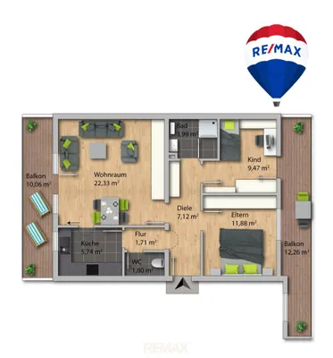 3-Zimmer-Wohnung kaufen in Kufstein – 64,06 m², € 339.000 – Bild 17 von 17