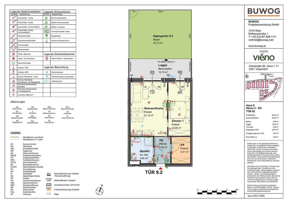 viéno - ERSTBEZUG: 2-Zimmer-Traumwohnung mit eigenem GARTEN ab 11/2026, provisionsfrei vom Bauträger - Ansicht 2