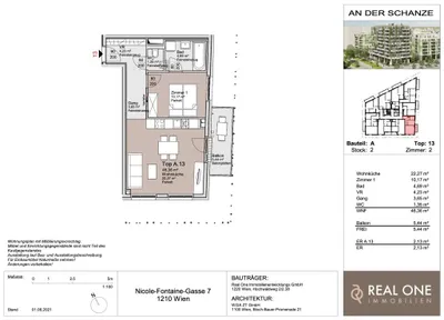 2-Zimmer-Wohnung kaufen in Wien – 46,36 m², € 321.000 – Bild 21 von 21