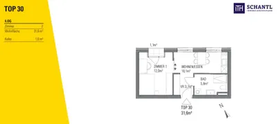 2-Zimmer-Wohnung kaufen in Graz – 32 m², € 239.000 – Bild 5 von 8