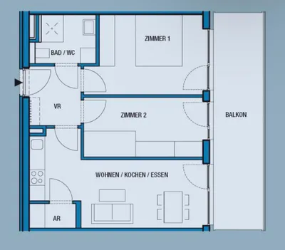 3-Zimmer-Wohnung mieten in Graz – 51,51 m², € 784 – Bild 11 von 11