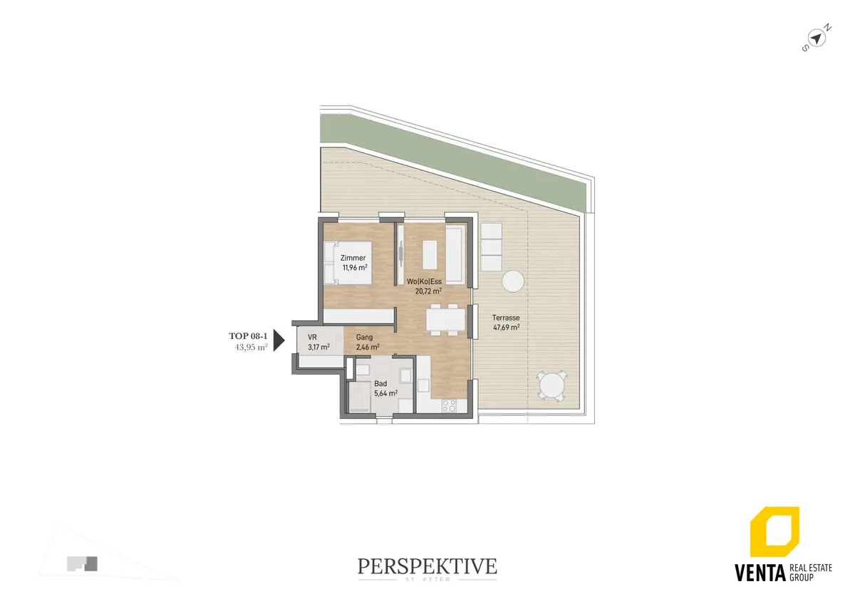 Wohnung – Graz, Gartenstadt, Sankt Peter - Ansicht 3