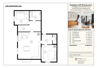 3-Zimmer-Wohnung kaufen in Wien – 85,06 m², € 295.000 – Bild 14 von 14