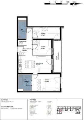 4-Zimmer-Wohnung mieten in Mödling – 68,57 m², € 1.150 – Bild 15 von 15