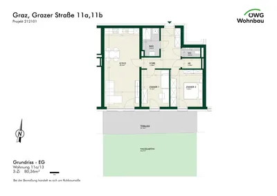 3-Zimmer-Wohnung mieten in Graz – 80 m², € 1.223 – Bild 6 von 6